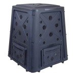 Redmon Outdoor Compost Bin with Lift Off Lid, 4-Door Access & Vent Holes, 65 Gallon