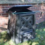 Redmon Outdoor Compost Bin with Lift Off Lid, 4-Door Access & Vent Holes, 65 Gallon