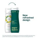 ATTITUDE Body Wash, EWG Verified Shower Gel, Dermatologically Tested, Plant and Mineral-Based, Vegan Personal Care Products, Lemon Leaves, 16 Fl Oz