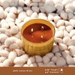 Glowence Coconut Scented Candle - 100% Natural Soy Wax - Large 3 Wick Jar Candle - Up to 40 Hours Burning Time - Aromatherapy Candles for Home - Housewarming Gift for Men and Women