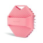 Sud Scrub® Antimicrobial Silicone Body Scrubber, Exfoliating Body Scrubber for Sensitive Skin, Eco Friendly Shower Scrubber for Body, Silicone Body Brush for Showering, Pink