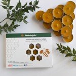 Petekoğlu 100% Beeswax Tealight Candles – Eco-Friendly, Unscented, Long Burn Time, Natural, Chemical-Free, Cotton Wick, 1.48" Diameter, 0.47" Height, 12g (Pack of 12)