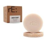 RE: Eco-Friendly Dish Washing Soap Bar with Loofah Holder - Palm Oil Free, Zero Waste, Plastic Free, Free of Artificial Dyes and Fragrance (1, Unscented)