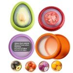 4 Pack Reusable Silicone Food Storage Containers - Avocado Saver & Onion Storage, BPA-Free, Fruit and Vegetable Anti-Oxidation Storage Box, Prevent Flavor Mixing, Fresh Pod for Fridge, Keep Fresh