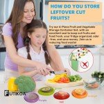 4 Pack Reusable Silicone Food Storage Containers - Avocado Saver & Onion Storage, BPA-Free, Fruit and Vegetable Anti-Oxidation Storage Box, Prevent Flavor Mixing, Fresh Pod for Fridge, Keep Fresh