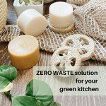 RE: Eco-Friendly Dish Washing Soap Bar with Loofah Holder - Palm Oil Free, Zero Waste, Plastic Free, Free of Artificial Dyes and Fragrance (1, Unscented)