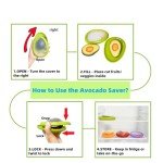 4 Pack Reusable Silicone Food Storage Containers - Avocado Saver & Onion Storage, BPA-Free, Fruit and Vegetable Anti-Oxidation Storage Box, Prevent Flavor Mixing, Fresh Pod for Fridge, Keep Fresh