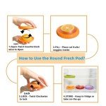 4 Pack Reusable Silicone Food Storage Containers - Avocado Saver & Onion Storage, BPA-Free, Fruit and Vegetable Anti-Oxidation Storage Box, Prevent Flavor Mixing, Fresh Pod for Fridge, Keep Fresh