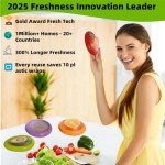 4 Pack Reusable Silicone Food Storage Containers - Avocado Saver & Onion Storage, BPA-Free, Fruit and Vegetable Anti-Oxidation Storage Box, Prevent Flavor Mixing, Fresh Pod for Fridge, Keep Fresh