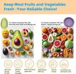 4 Pack Reusable Silicone Food Storage Containers - Avocado Saver & Onion Storage, BPA-Free, Fruit and Vegetable Anti-Oxidation Storage Box, Prevent Flavor Mixing, Fresh Pod for Fridge, Keep Fresh