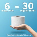 Nicky Elite Toilet Paper with Recyclable Paper Packaging, 36 Ultra Soft Mega Rolls = 144 regular rolls