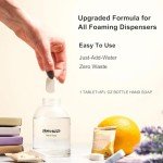 flowcheer Foaming Hand Soap Tablet Refills-5 Sample Pack Hand Wash Tablets Zero Waste Eco Friendly Cleaning Supplies-Fills 5 X 8 fl oz Refillable Foam Dispenser(40 Fl oz total)