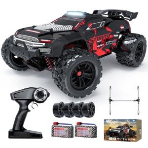 KGF 1:18 Scale All Terrain RC Cars, 40km/h High Speed Remote Control Car, 2.4Ghz RC Car Toys Gifts for Kids and Adults, 4WD Electric Vehicle with 2 Rechargeable Batteries, Off Road Monster Truck