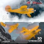 CKYSCHN WLtoys A300 4-Ch RC Plane, Beechcraft D-17 RC Airplanes with Lights, 6G/3D Brushless RC Planes with 2 Batteries, 2.4G Remote Control RC Airplanes Gifts for Adults