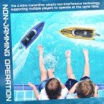 BEZGAR Remote Control Boat for Kids - 2.4GHz Fast RC Boat with LED Lights & Portable Suitcase for Pools, Lakes & Salt Water, Summer Water Toys Gifts for Boys & Girls Age 6 7 8-12 Years Old