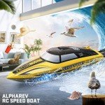 BEZGAR Remote Control Boat for Kids - 2.4GHz Fast RC Boat with LED Lights & Portable Suitcase for Pools, Lakes & Salt Water, Summer Water Toys Gifts for Boys & Girls Age 6 7 8-12 Years Old
