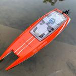 SOWOFA FT016 Remote Control Boat RC Submarine Ship Racing Speedboat 30km+ for Adults Lake Pool Auto Water Cool, As Big as Feilun ft012 rc Boat (18.9")