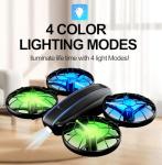 RC Drone for Kids and Beginner, Small RC Quadcopter with Lights and 3D Flip, Altitude Hold, Headless Mode, Propeller Full Protect, Easy to Fly Toys Drone for Kids Boys and Girls Gift (Black)