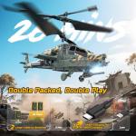 DEERC RC Helicopter for Adults, Apache Remote Control Helicopter for Kids 8-12, Toy Helicopters RC with LED Lights, 2 Batteries, Altitude Hold, 2.4GHz Military Style for Indoor, Ideal for Birthday