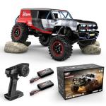 MJX H12P 1/12 Ford Bronco R Brushless RC Crawlers for Adults, Waterproof 4X4 Off-Road RC Rock Trucks with Portal Axles, Hard Case Licensed Remote Control Truck, RTR All Terrain RC Cars with 2 Battery