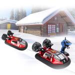 Ssccgym Remote Control Boat Hovercraft for Boys Beginners RC Amphibious Watercraft 15km/h Dual Motors Walking on Ice Pools Lakes 4WD Full Functions RC Sail 34CM