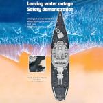 GoolRC Remote Control Warship RC Military Battleship, 1:390 Scale Remote Control Boat for Lakes and Rivers, 2.4GHz RC Armed Cruiser Boat Model with Low Battery Alarm for Adults