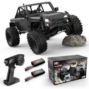 HYPER GO H12Y 1/12 Brushless 4X4 RC Rock Crawlers for Adults, Metal Case Waterproof 4WD Off-Road RC Rock Trucks with Portal Axles, All Terrain RC Cars with 2 Battery