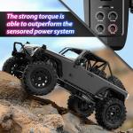 HYPER GO H12Y 1/12 Brushless 4X4 RC Rock Crawlers for Adults, Metal Case Waterproof 4WD Off-Road RC Rock Trucks with Portal Axles, All Terrain RC Cars with 2 Battery