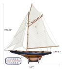 SAILINGSTORY Wooden Sailboat Model Ship Sailboat Decor Yacht Model America's Cup Columbia 1901 Replica Medium