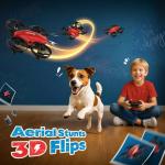Veeniix V995 Red Mini Drone for Kids and Beginners,Indoor RC Quadcopter Plane with 3D Flips, 360° Rotation, Circle Fly, Auto Hover, Headless Mode, 21Mins 3 Batteries, Gift for Boys and Girls
