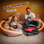 Veeniix V995 Red Mini Drone for Kids and Beginners,Indoor RC Quadcopter Plane with 3D Flips, 360° Rotation, Circle Fly, Auto Hover, Headless Mode, 21Mins 3 Batteries, Gift for Boys and Girls