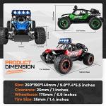 BEZGAR TB141 RC Cars-1:14 Scale Remote Control Car, 2WD High Speed 20 Km/h Electric Toy Off Road RC Car Vehicle Truck Crawler with LED Headlight and Two Rechargeable Batteries for Kids and Adults