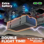 BEZGAR Drones for Kids | 2.4GHZ RC Plane, Remote Control Airplane, RC Helicopter, 360° Flip Fighter Jet Toy with Colorful LED Navigation Lights Blue, Toys for ages 8-13