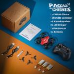 Veeniix V995 Red Mini Drone for Kids and Beginners,Indoor RC Quadcopter Plane with 3D Flips, 360° Rotation, Circle Fly, Auto Hover, Headless Mode, 21Mins 3 Batteries, Gift for Boys and Girls