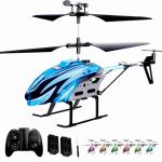 RC Helicopter, Flying Toys 2.4GHz 3.5 Channel Remote Control Helicopter, LED Light Effects, Obstacle Avoidance, One-Key Start/Land and Auto Hover, Remote Toy for Ages 8+ Boys Girls