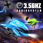 RC Helicopter, Flying Toys 2.4GHz 3.5 Channel Remote Control Helicopter, LED Light Effects, Obstacle Avoidance, One-Key Start/Land and Auto Hover, Remote Toy for Ages 8+ Boys Girls