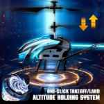 RC Helicopter, Flying Toys 2.4GHz 3.5 Channel Remote Control Helicopter, LED Light Effects, Obstacle Avoidance, One-Key Start/Land and Auto Hover, Remote Toy for Ages 8+ Boys Girls