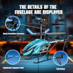 RC Helicopter, Flying Toys 2.4GHz 3.5 Channel Remote Control Helicopter, LED Light Effects, Obstacle Avoidance, One-Key Start/Land and Auto Hover, Remote Toy for Ages 8+ Boys Girls