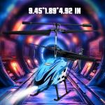 RC Helicopter, Flying Toys 2.4GHz 3.5 Channel Remote Control Helicopter, LED Light Effects, Obstacle Avoidance, One-Key Start/Land and Auto Hover, Remote Toy for Ages 8+ Boys Girls