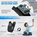 Awaiymi 2024 Upgraded Hand Controlled Drone for Kids Small Rc Quadcopter Aircraft With Smart Watch, Cool LED Remote Control Drone 360° Flips, 3 Modes, 2 Larger Capacity Batteries