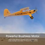 Park10 Toys RC Plane Upgrade 5 Channels 3D/6G J3-CUB RC Airplane for Adults 1406 Brushless Motor Outdoor Stunt RC Glider with Spare Propeller and 2 Batteries (Yellow)