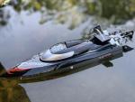 Ssccgym 18Inch Brushless RC Speed Boat 2.4G 4WD 45-50KM/H Remote Control Watercraft Under Motor RC Submarine for 14Y+ Hobby Adults (FT012)
