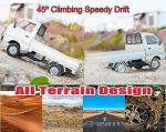 Apawband WPL D12 RC Car 1/10 RC Drift Car RTR Remote Control Car, Kei Truck Crawler Off Road 2.4G with Proportional Throttle Steering 260 Motor Rear Drive Hobby Grade Toy Adult Age 16+