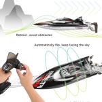 Ssccgym 18Inch Brushless RC Speed Boat 2.4G 4WD 45-50KM/H Remote Control Watercraft Under Motor RC Submarine for 14Y+ Hobby Adults (FT012)