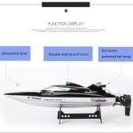 Ssccgym 18Inch Brushless RC Speed Boat 2.4G 4WD 45-50KM/H Remote Control Watercraft Under Motor RC Submarine for 14Y+ Hobby Adults (FT012)