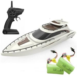 H139 Remote Control Boat Simulation Yacht Boat Model Lakeside Indoor and Outdoor Water Entertainment 15Km/h Cruise Ship Model Suitable for Adults 14+（Dual Battery Version）