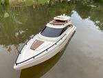H139 Remote Control Boat Simulation Yacht Boat Model Lakeside Indoor and Outdoor Water Entertainment 15Km/h Cruise Ship Model Suitable for Adults 14+（Dual Battery Version）