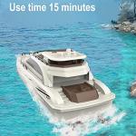 H139 Remote Control Boat Simulation Yacht Boat Model Lakeside Indoor and Outdoor Water Entertainment 15Km/h Cruise Ship Model Suitable for Adults 14+（Dual Battery Version）