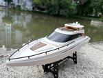 H139 Remote Control Boat Simulation Yacht Boat Model Lakeside Indoor and Outdoor Water Entertainment 15Km/h Cruise Ship Model Suitable for Adults 14+（Dual Battery Version）