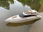 H139 Remote Control Boat Simulation Yacht Boat Model Lakeside Indoor and Outdoor Water Entertainment 15Km/h Cruise Ship Model Suitable for Adults 14+（Dual Battery Version）